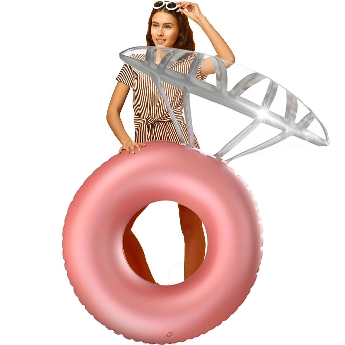 Rose Gold Diamond Ring Pool Float