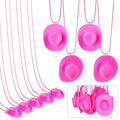 Pink Cowgirl Hat Necklaces – 24 Pack