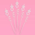 xo Fetti Bachelorette Decorations Reusable Ring Straw Set - 12 pc | Iridescent Engagement Decorations Diamond Ring Bridal Party I Do Drinkware Engaged Era Party Cute Supplies