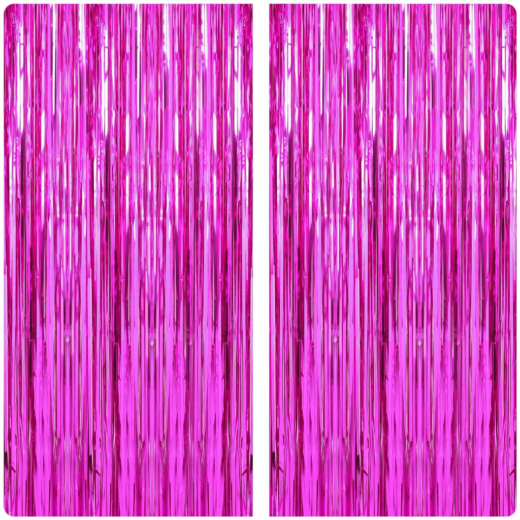 Rose Red Tinsel Curtains – 2 Pack