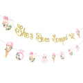 She's Been Scooped Up Ice Cream Banner Set
