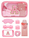 Initial Spa Gift Set – Makeup Bag, Brushes, Eye Mask & Headband