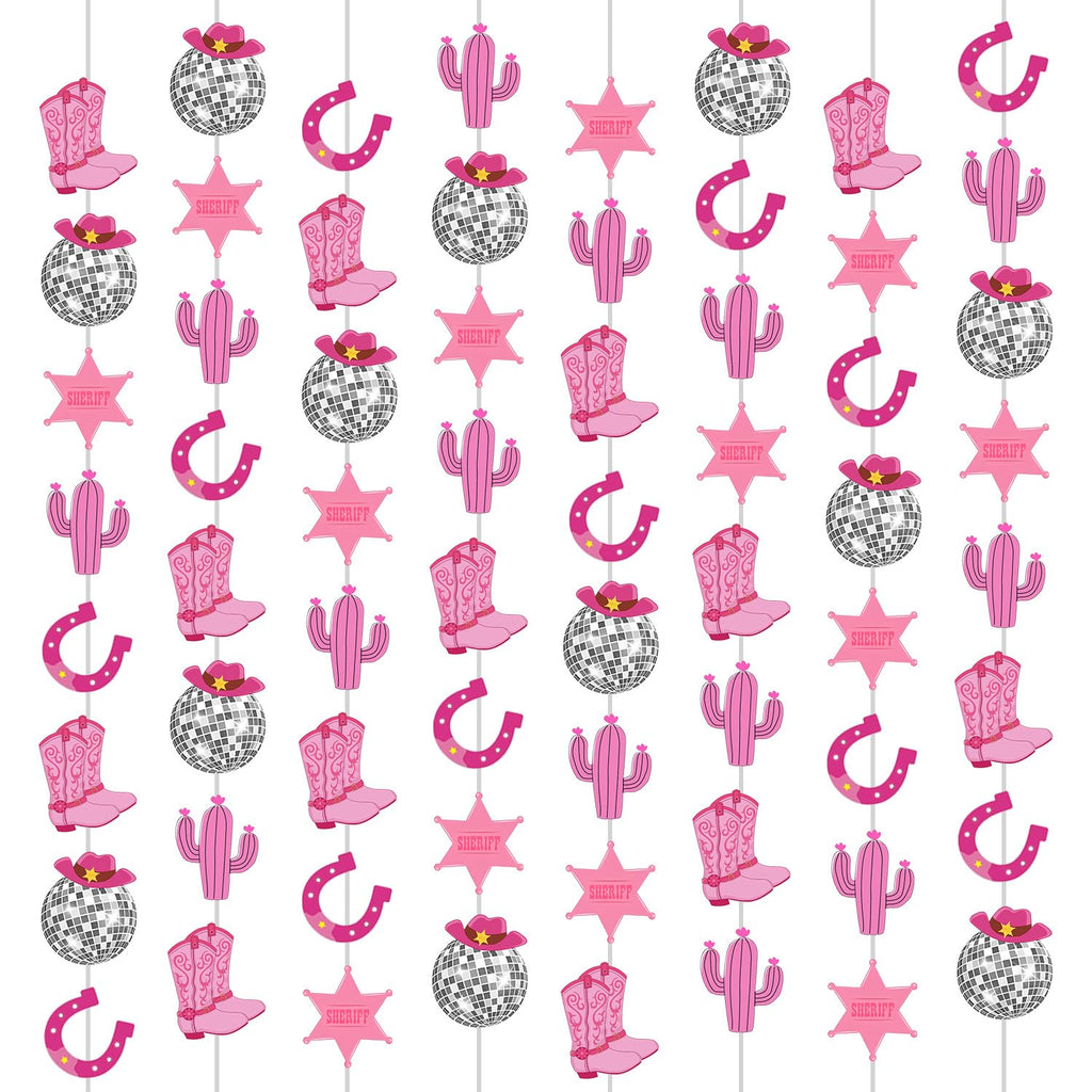 Disco Cowgirl Hanging Decorations – 8 Pack
