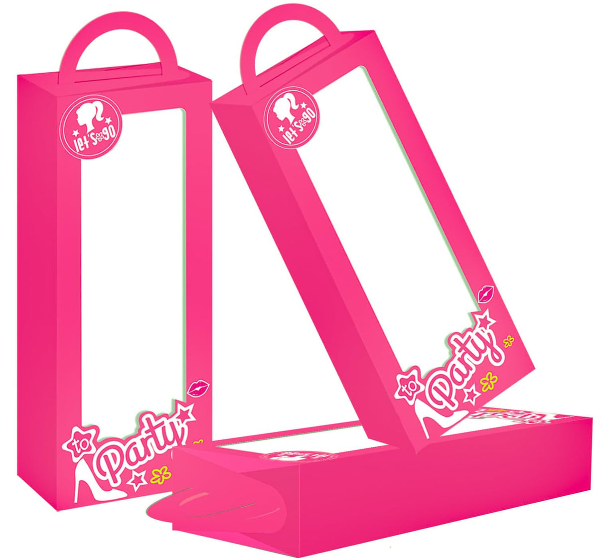 Hot Pink Doll Favor Boxes – 18 Pack