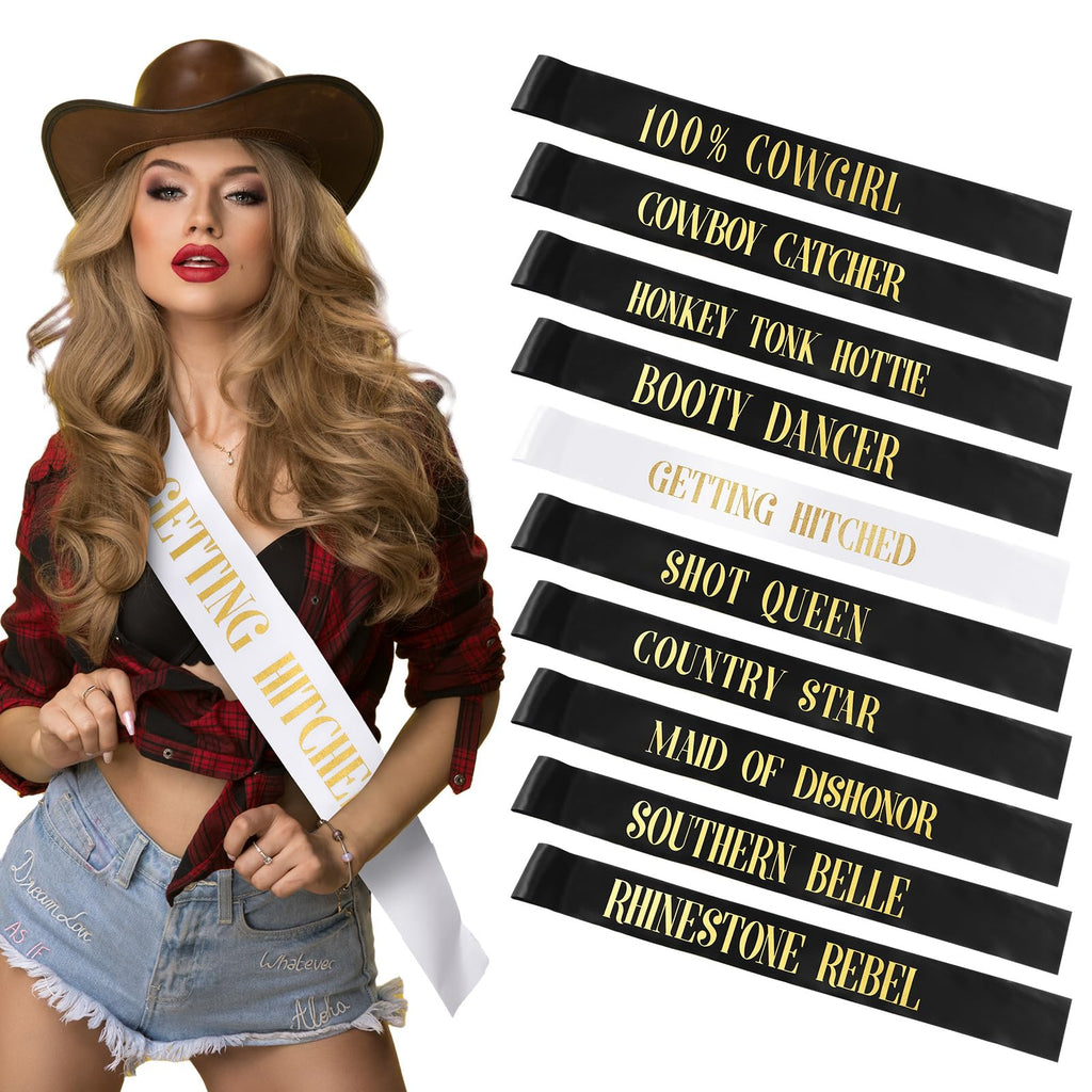 Last Rodeo Bachelorette Sashes – Set of 10