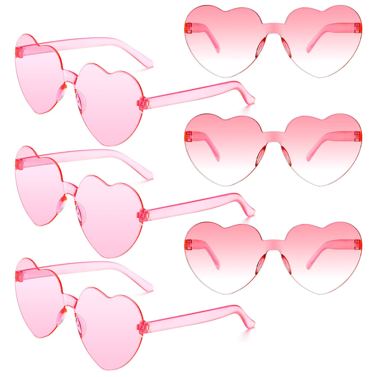 Pink Heart Sunglasses – 6 Pack