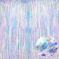 Neon Iridescent Fringe Curtain – 3.2 x 6.5 ft