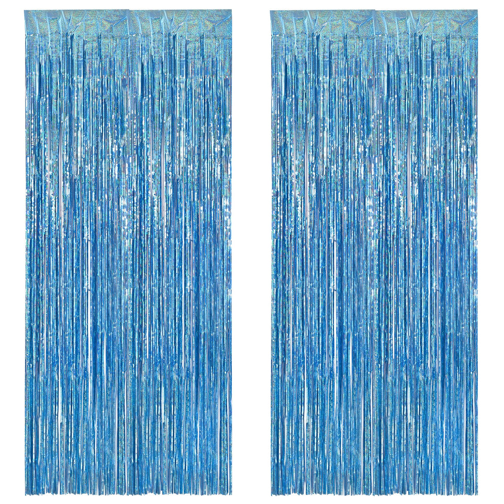 Light Blue Tinsel Curtains – 2 Pack