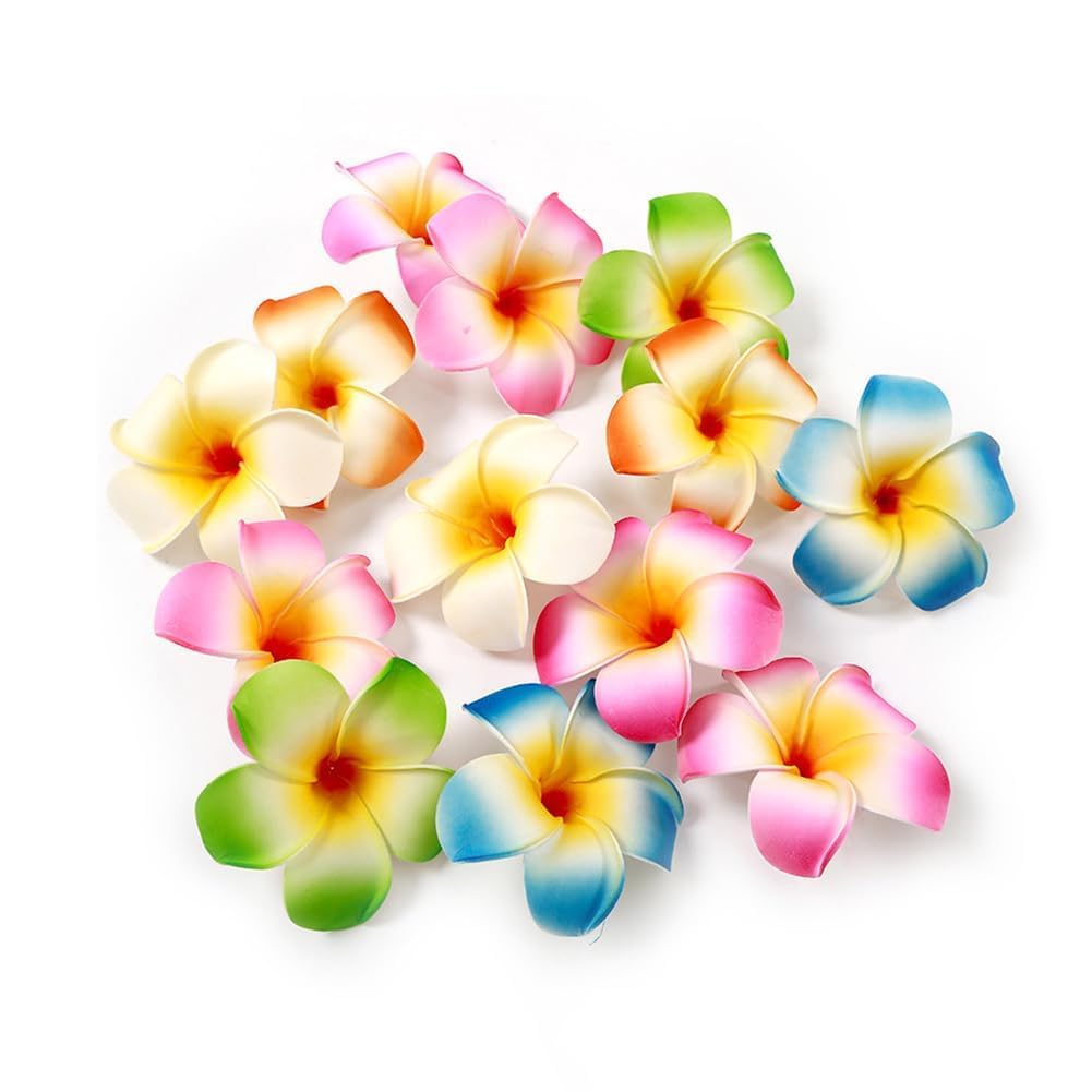 Plumeria Flower Hair Clips – 10 Pack